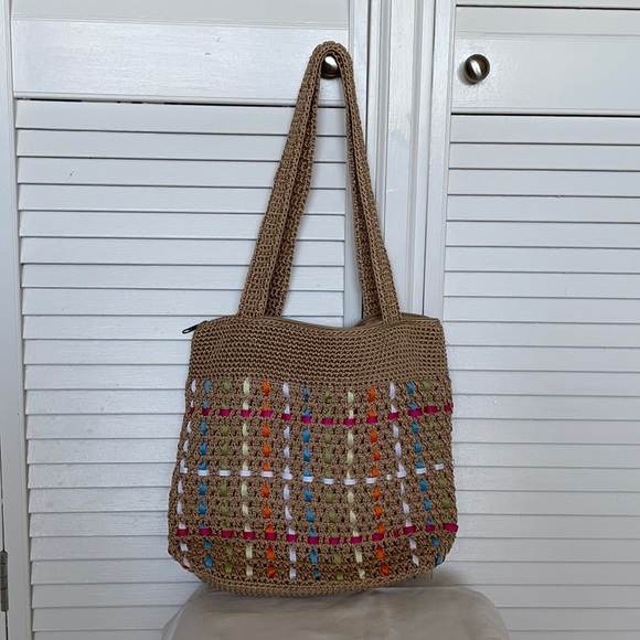 The Sak Amberly Crochet Large Tote MultiGold - Picture 3 of 7